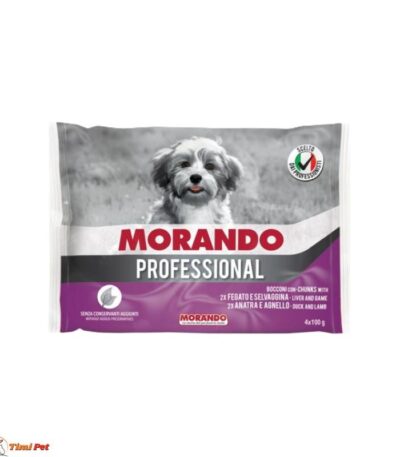 Morando Multipack pašteta za pse 4x100g sa Jetrom, Divljači, Pačetinom i Jagnjetinom za odrasle pse