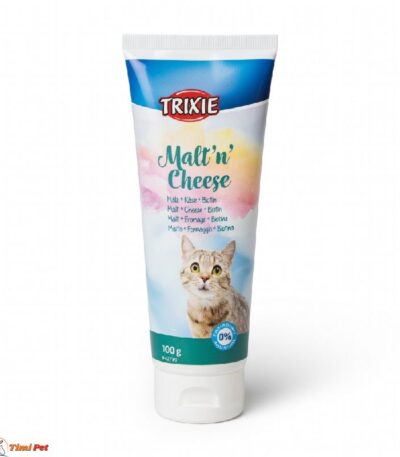 Trixie malt pasta sa ukusom sira 100g – pasta za mačke protiv kuglica dlake sa sladom, sirom i biotinom