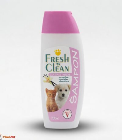 Fresh & Clean šampon za štence i mačke 200ml pH neutralan sa vitaminima A i E