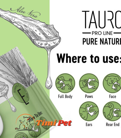 tauro pro line pure nature vlažne maramice aloe vera 40 kom -4