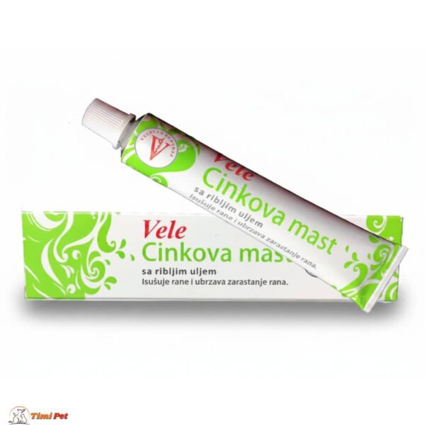 Vele Cinkova mast 50g – cinkova mast za vlažne ekceme, isušivanje kože i ubrzano zarastanje rana, pakovanje 50g