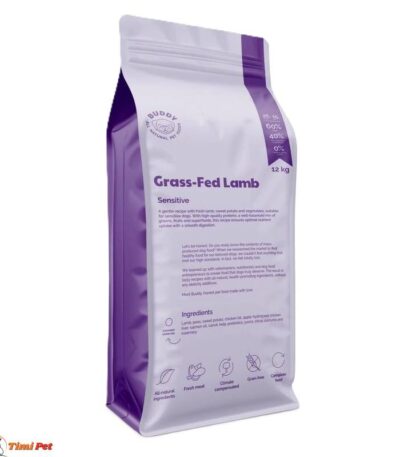 BUDDY Grass-Fed lamb 12kg je superpremium hrana. Hipoalergena formula sa jagnjetinom je idealna za osetljive pse