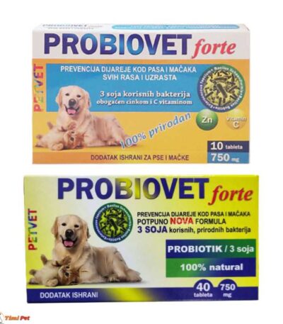 Probiovet Forte – probiotik za pse i mačke, pakovanja od 10 i 40 tableta