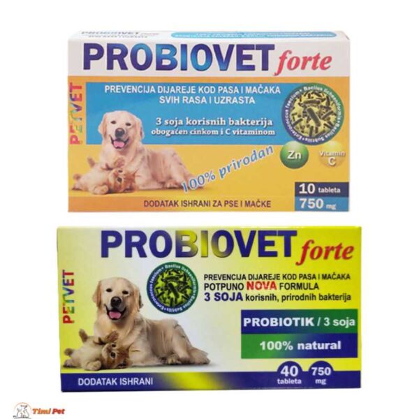 Probiovet Forte – probiotik za pse i mačke, pakovanja od 10 i 40 tableta