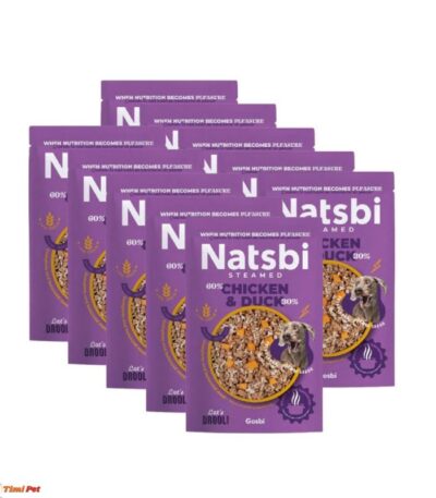 NATSBI kuvani obrok za pse piletina i pačetina 200g - paket 15 komada kuvane hrane
