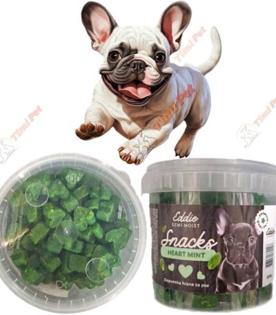 Poslastica za pse Eddie Heart Mint 200g sa mentom za zdrav dah