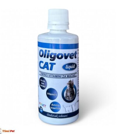 Oligovet Cat Liquid 100ml – tečni vitaminsko-aminokiselinski dodatak za imunitet i zdravlje mačaka