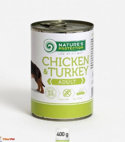 Nature’s Protection konzerva piletina ćuretina za odrasle pse 400 g