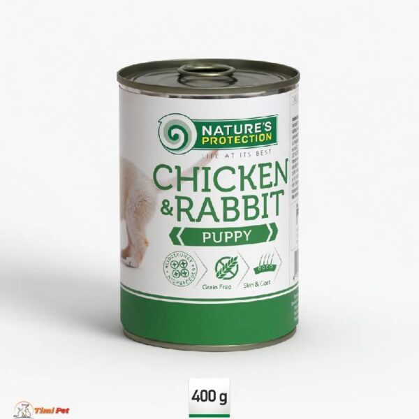 Nature’s Protection Puppy piletina zečetina konzerva za štence 400 g