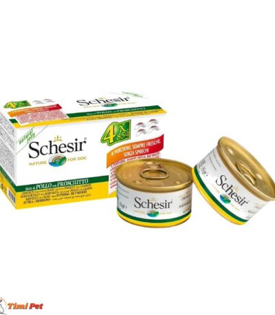 Schesir Multi Pack Dog piletina sunka vlazna hrana za pse 4x85g