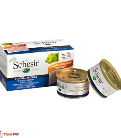 Schesir Multi Pack Dog tunjevina brancin vlazna hrana za pse 4x85g