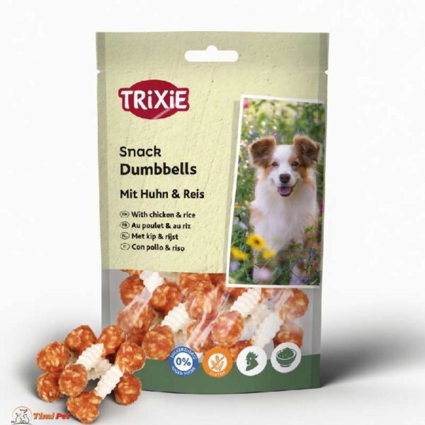 Trixie Denta Fun Chewing Dumbbells 100g poslastice za pse sa piletinom i pirinčem