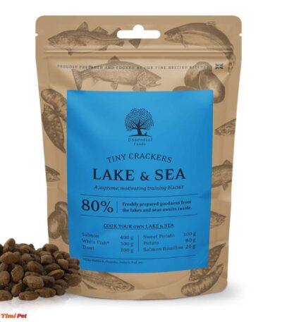 Essential krekeri Lake & Sea riba 100g Tiny Crackers pakovanje, sa izloženim malim krekerima od 80% sveže ribe, Omega-3