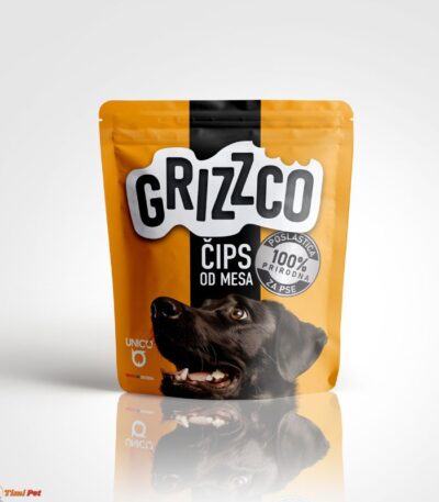 GRIZZCO čips classic za pse - hrskava poslastica od mesa 100g