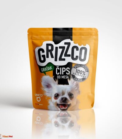 GRIZZCO čips grasak za pse - hrskava proteinska poslastica sa graškom 100g