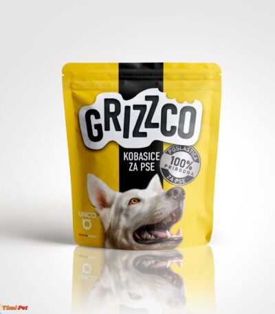 GRIZZCO kobasice sa junetinom za pse - hrskava poslastica u obliku kobasica 200g