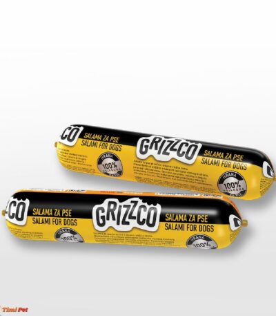 GRIZZCO salama za pse 700g - sočna vlažna hrana sa junetinom i piletinom