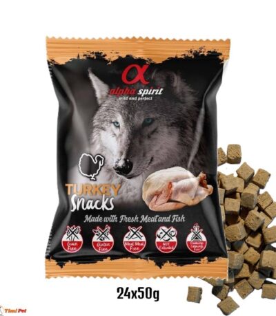 Alpha Spirit poslastice za pse Ćuretina - paket 24 kesice poluvlažnih kockica