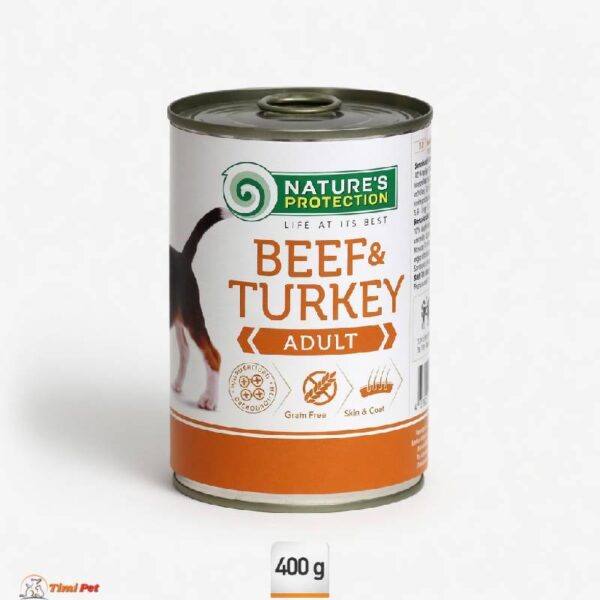 Nature’s Protection konzerva za pse sa govedinom i ćuretinom 400 g