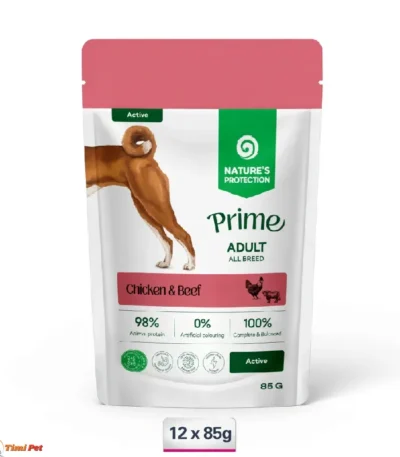 Nature's Protection Prime Active Adult sos za pse sa piletinom i govedinom 12 x 85 g