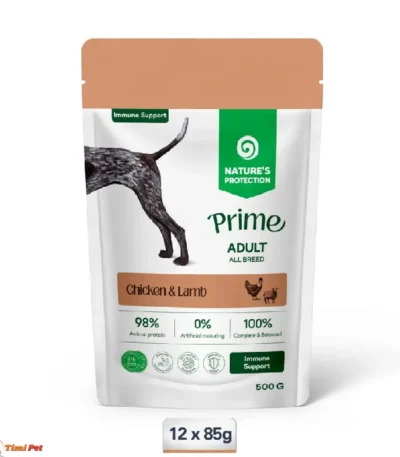 Nature's Protection Prime Immunity Support Adult sos za pse sa piletinom i jagnjetinom 12 x 85 g