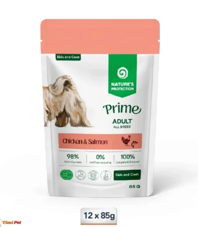Nature's Protection Prime Skin & Coat Adult sos za pse sa piletinom i lososom 12 x 85 g