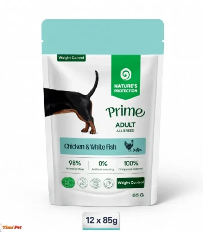 Nature's Protection Prime Weight Control Adult sos za pse sa piletinom i belom ribom 12 x 85 g