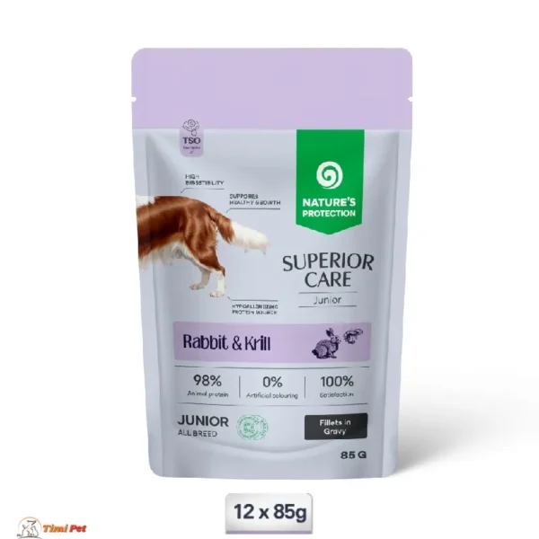 Nature's Protection Superior Care Junior sos za mlade pse sa zečetinom i krilom 12 x 85 g