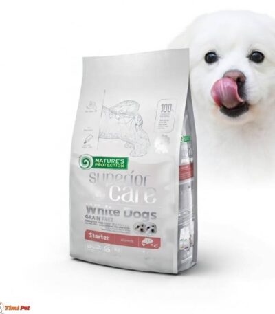 Nature’s Protection White Dogs Starter losos hrana za štence sa belom dlakom