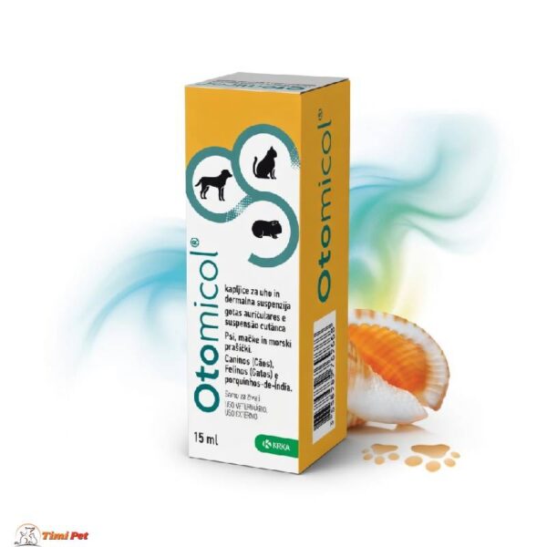 Otomicol kapi za uši 15ml za pse, mačke i morske prasiće