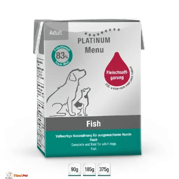 Platinum Menu vlažna hrana za pse sa ribom – 90 g, 185 g i 375 g