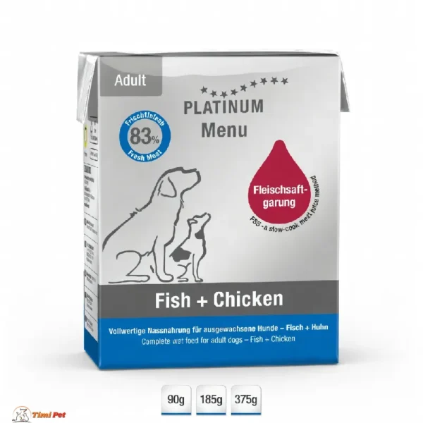 Platinum Menu vlažna hrana za pse sa ribom i piletinom – 90 g, 185 g i 375 g