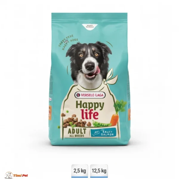 Happy Life Adult Salmon hrana za odrasle pse 2,5 kg i 12,5 kg