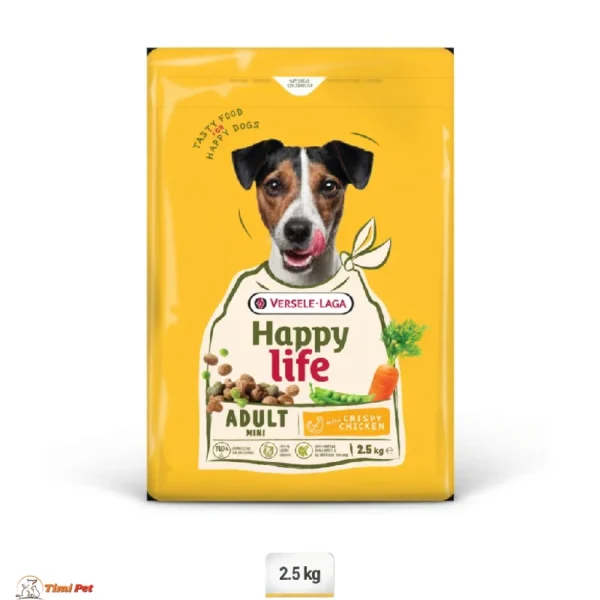 Happy Life Mini Adult Chicken hrana za male pse 2,5 kg