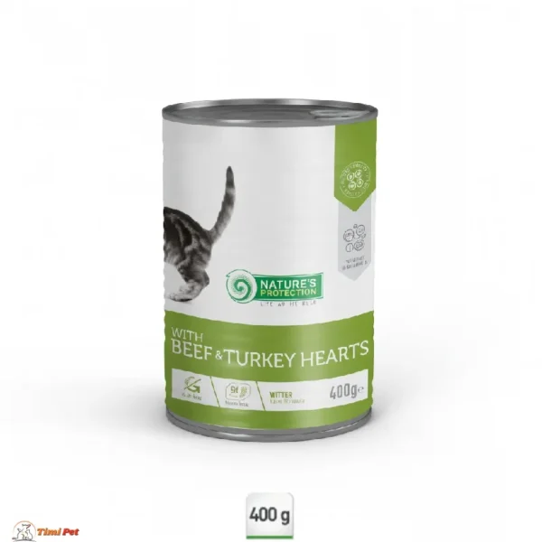 Nature's Protection Kitten Beef & Turkey Hearts konzerva sa vlažnom hranom za mačiće 400g