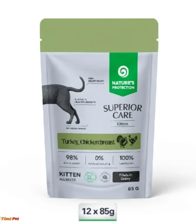 Nature's Protection Superior Care Kitten&Junior kesice za mačiće Turkey&Chicken Breast 12x85g
