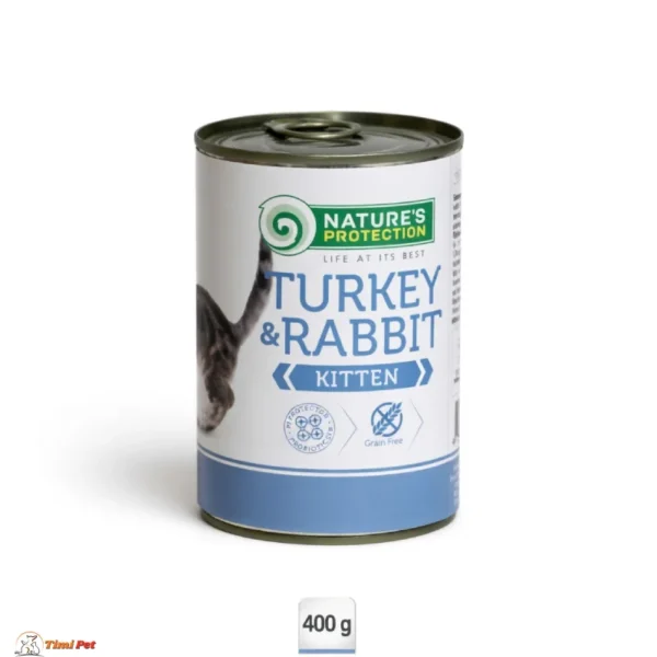 Nature's Protection Kitten Turkey & Rabbit vlažna hrana za mačiće 400g