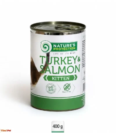 Nature's Protection Kitten Turkey & Salmon konzerva sa vlažnom hranom za mačiće 400g
