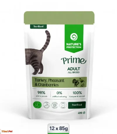 Nature's Protection Prime Sterilised vlažna hrana Turkey&Pheasant&Cranberries 12x85g