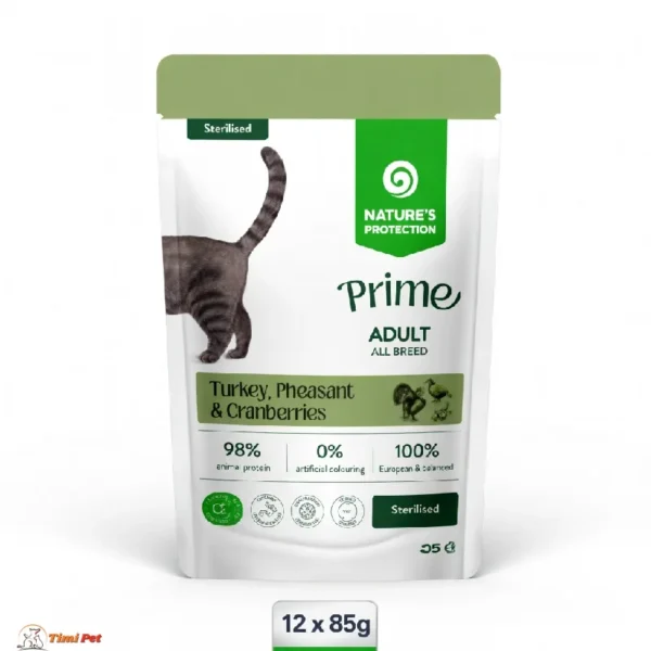 Nature's Protection Prime Sterilised vlažna hrana Turkey&Pheasant&Cranberries 12x85g