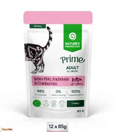 Nature's Protection Prime Urinary dijetetska hrana White Fish&Anchovies&Cranberries 12x85g