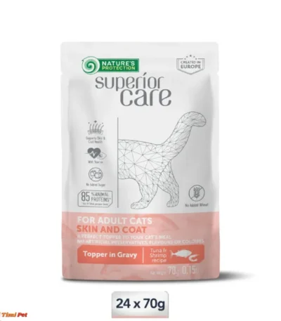 Nature's Protection Skin&Coat hrana za kožu i dlaku mačaka Tuna&Shrimps 24x70g
