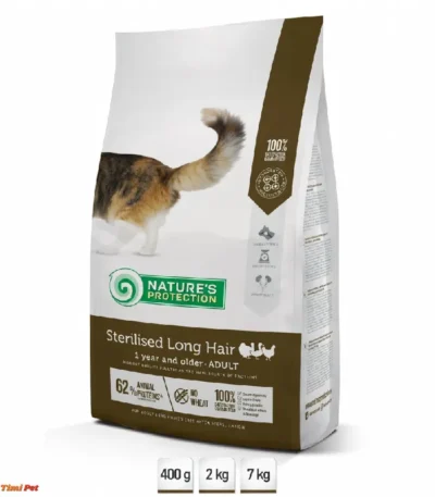 Nature's Protection hrana za sterilisane dugodlake mačke 400 g, 2 kg i 7 kg