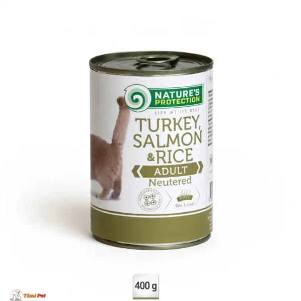Nature's Protection Sterilised Turkey Salmon&Rice konzerva za sterilisane mačke 400g