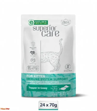 Nature's Protection Superior Care Tuna&Sea Bass vlažna hrana za mačiće 24x70g