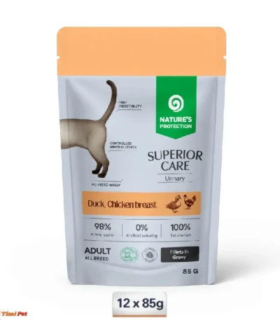 Nature's Protection Superior Care Urinary Duck&Chicken kesice za mačke 12x85g