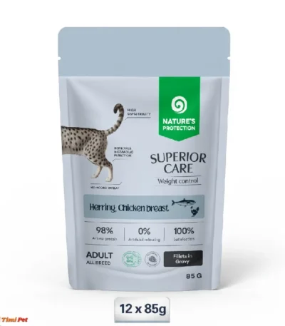 Nature's Protection Superior Care Weight Control vlažna hrana za mačke Herring&Chicken Breast 12x85g