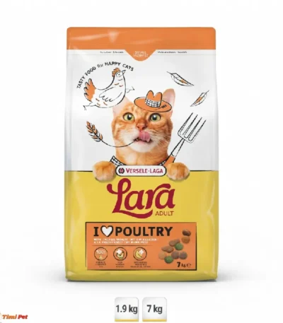 Lara Adult Cat Chicken Turkey – suva hrana za odrasle mačke sa piletinom i ćuretinom, pakovanja 1,9 kg i 7 kg