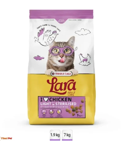 Lara Adult Cat Sterilised Piletina – suva hrana za sterilisane mačke sa piletinom, pakovanja 1,9 kg i 7 kg