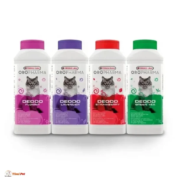 Versele Laga Oropharma Deodo osveživač posipa za mačke 750g – četiri mirisa: Flower, Lavender, Strawberry i Green Tea